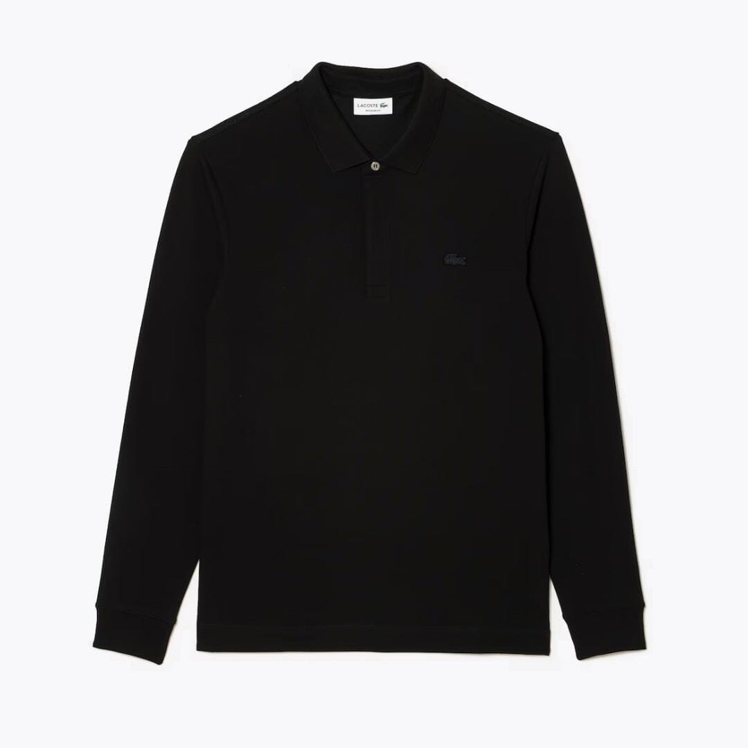 LC Regular Fit Paris Stretch Piqué Polo Shirt Lacoste Vermond Black S 