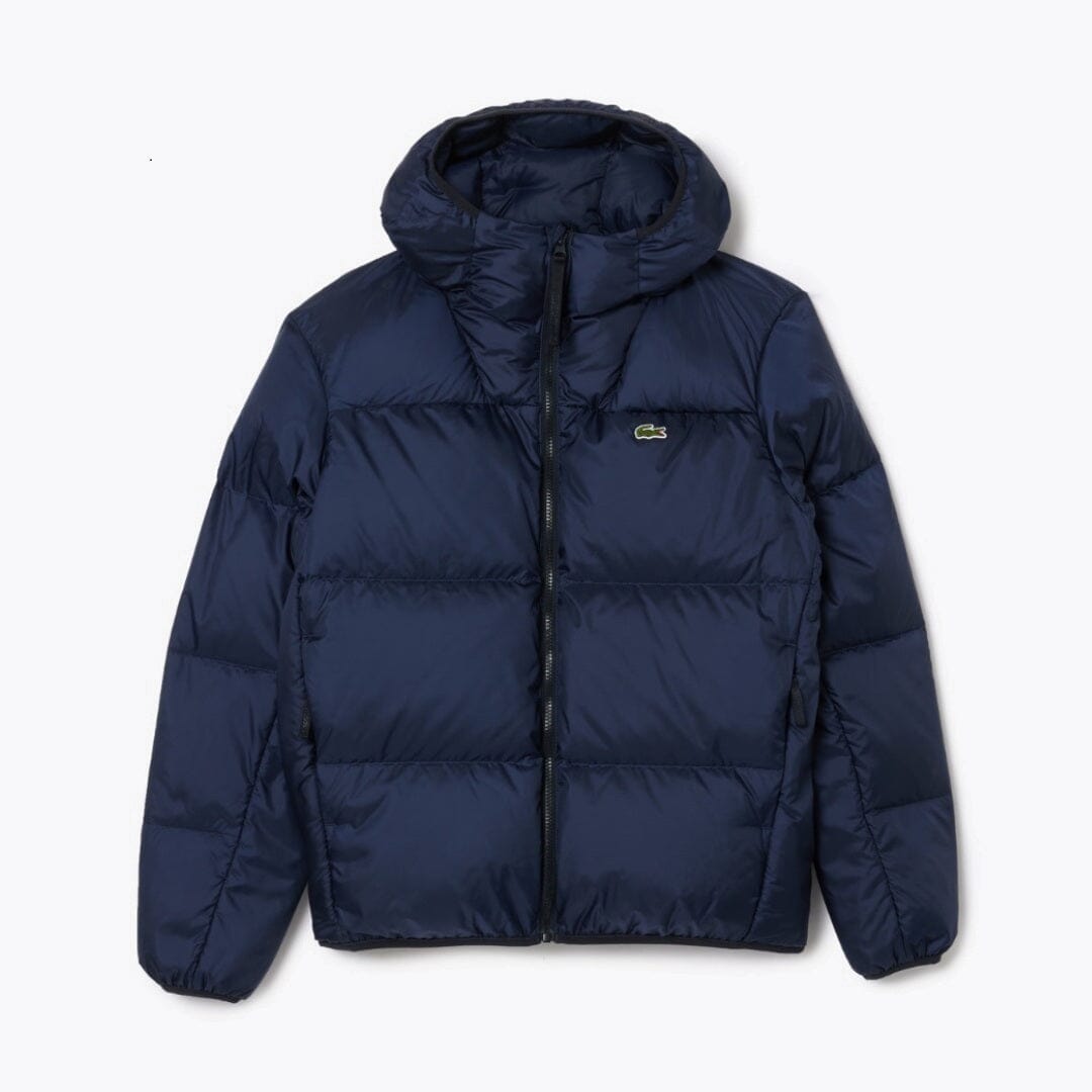 LC Short Water-Repellent Hooded Puffed Jacket Lacoste Vermond Blue S 
