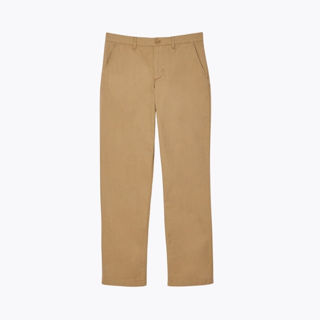 LC Straight Fit Cotton Twill Pants Lacoste Vermond Beige S 