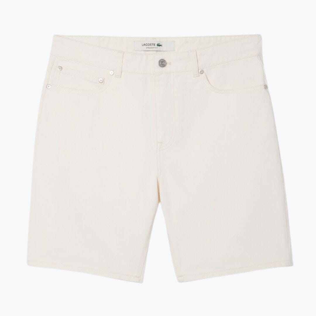 LC Straight Fit Denim Bermuda Shorts Lacoste Vermond White S 