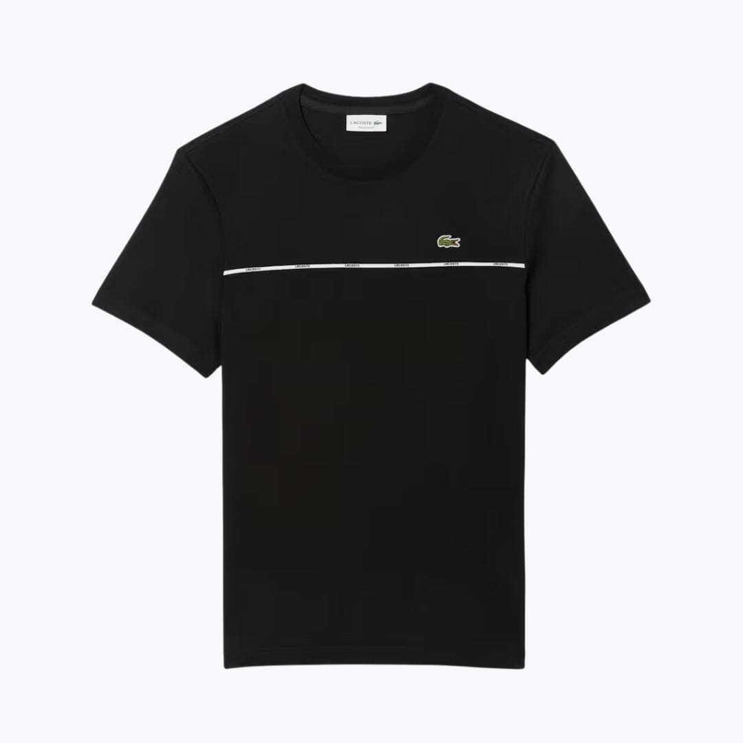 LC Trim Cotton Jersey T-shirt Lacoste Vermond Black S 