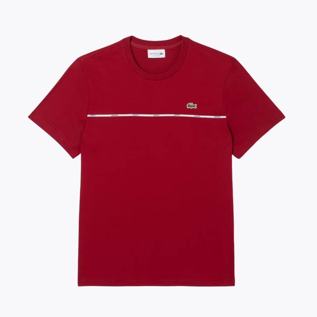 LC Trim Cotton Jersey T-shirt Lacoste Vermond Bordeaux S 