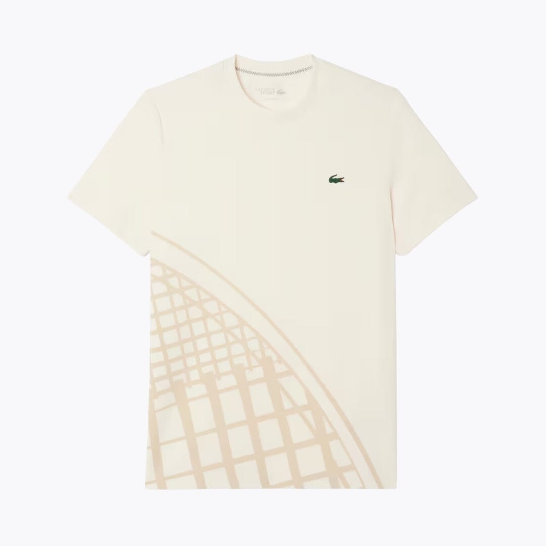 LC Ultra Dry Printed Tennis T-shirt Lacoste Vermond White S 