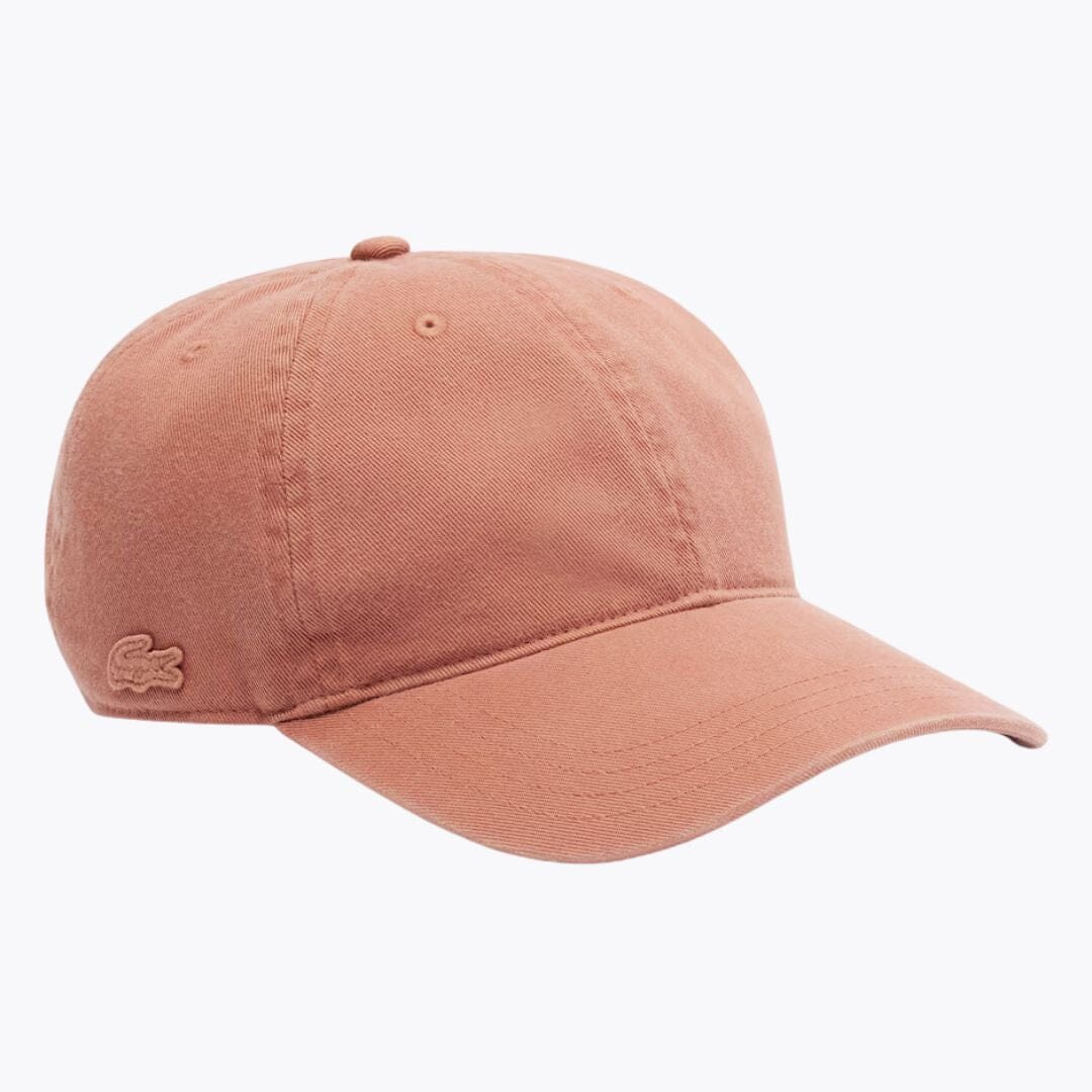 LC Washed Cotton Twill Cap Lacoste Vermond Terracotta brown 