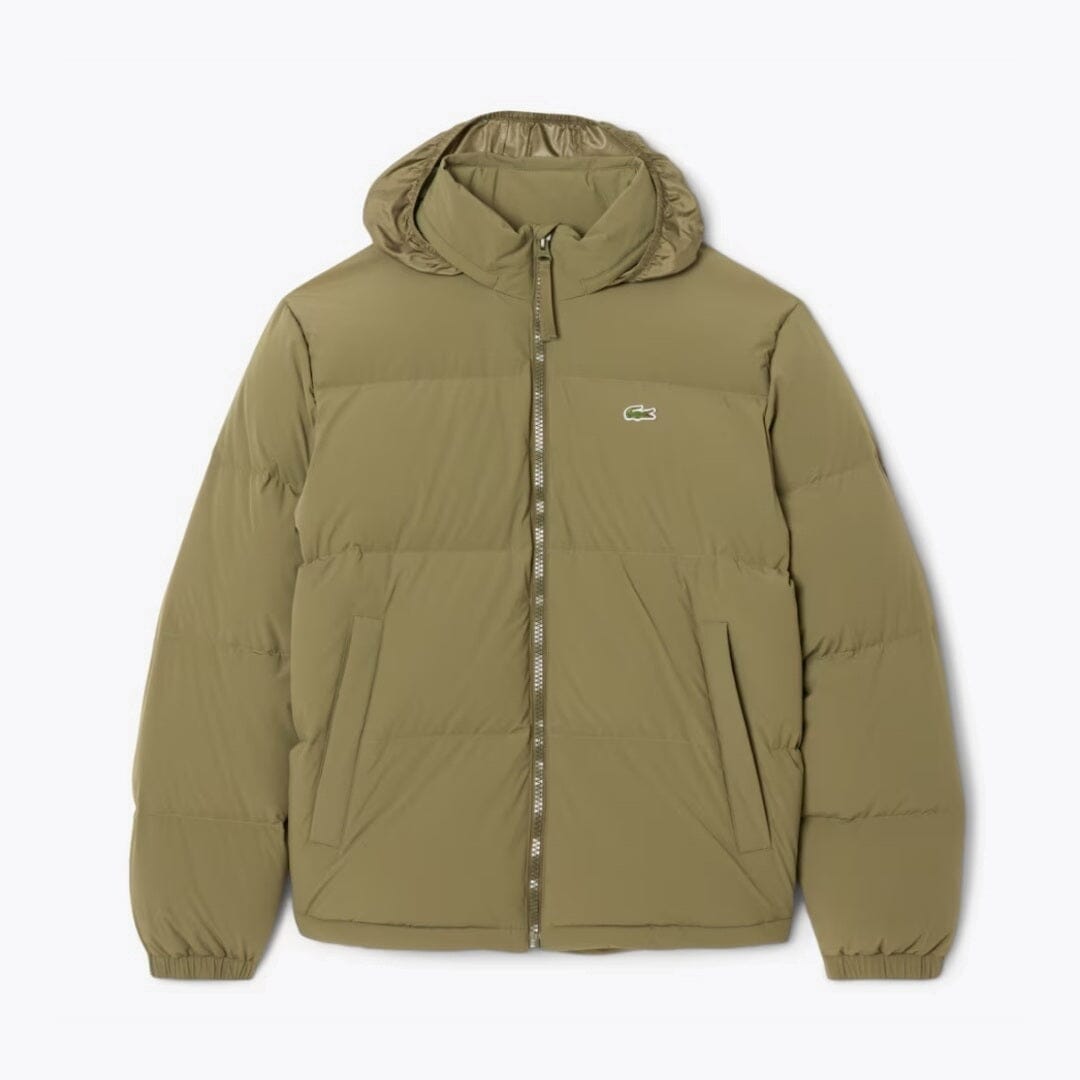 LC Water-Repellent Hooded Down Jacket Lacoste Vermond Green S 