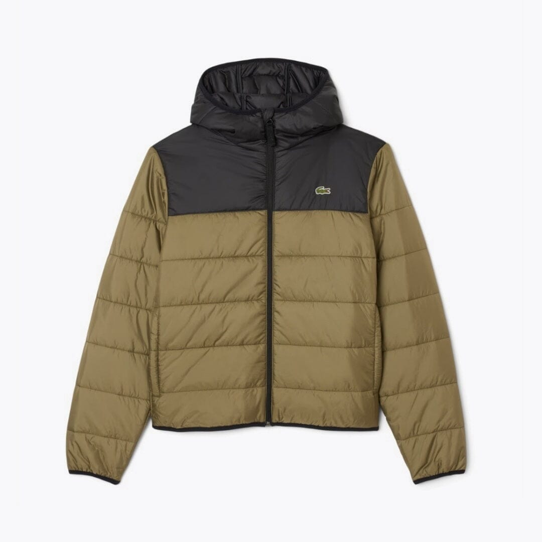 LC Water-Repellent Quilted Puffed Jacket Lacoste Vermond Khaki Green S 