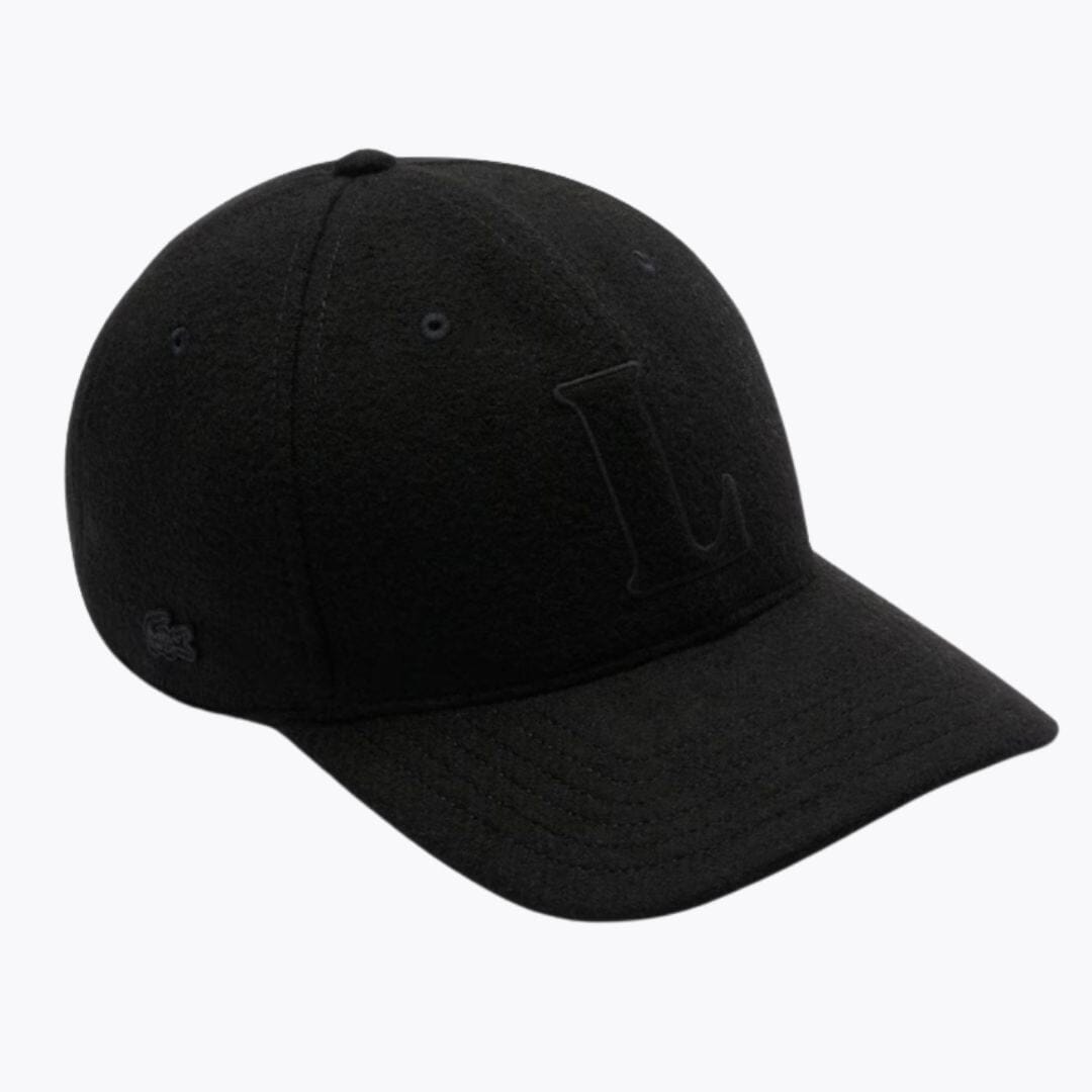 LC Wool Felt Baseball Cap Lacoste Vermond Black 