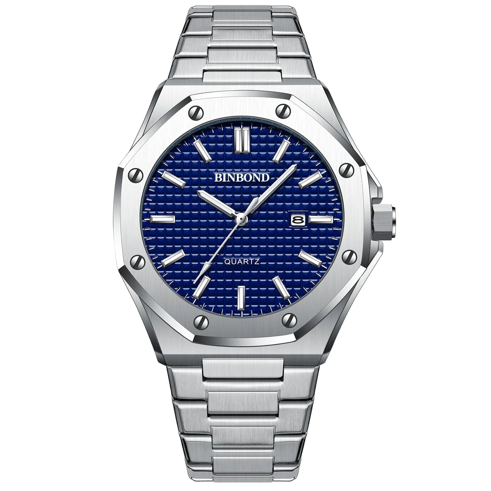 POEDAGAR Watch Binbond Poedagar Vermond Silver Blue 