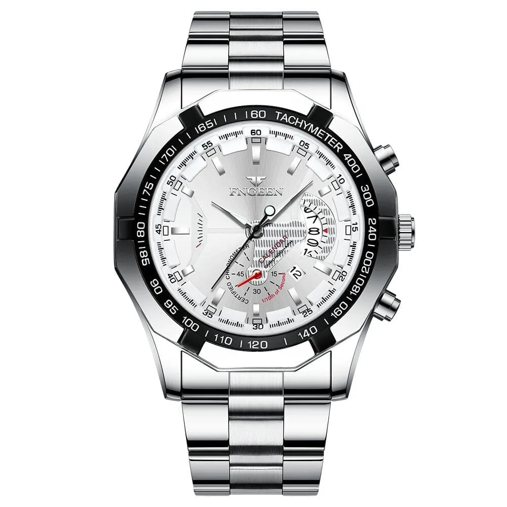 POEDAGAR Watch Engeen Poedagar Vermond Silver White 