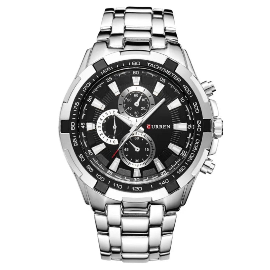 POEDAGAR Watch Enigmatic Poedagar Vermond Silver Black 