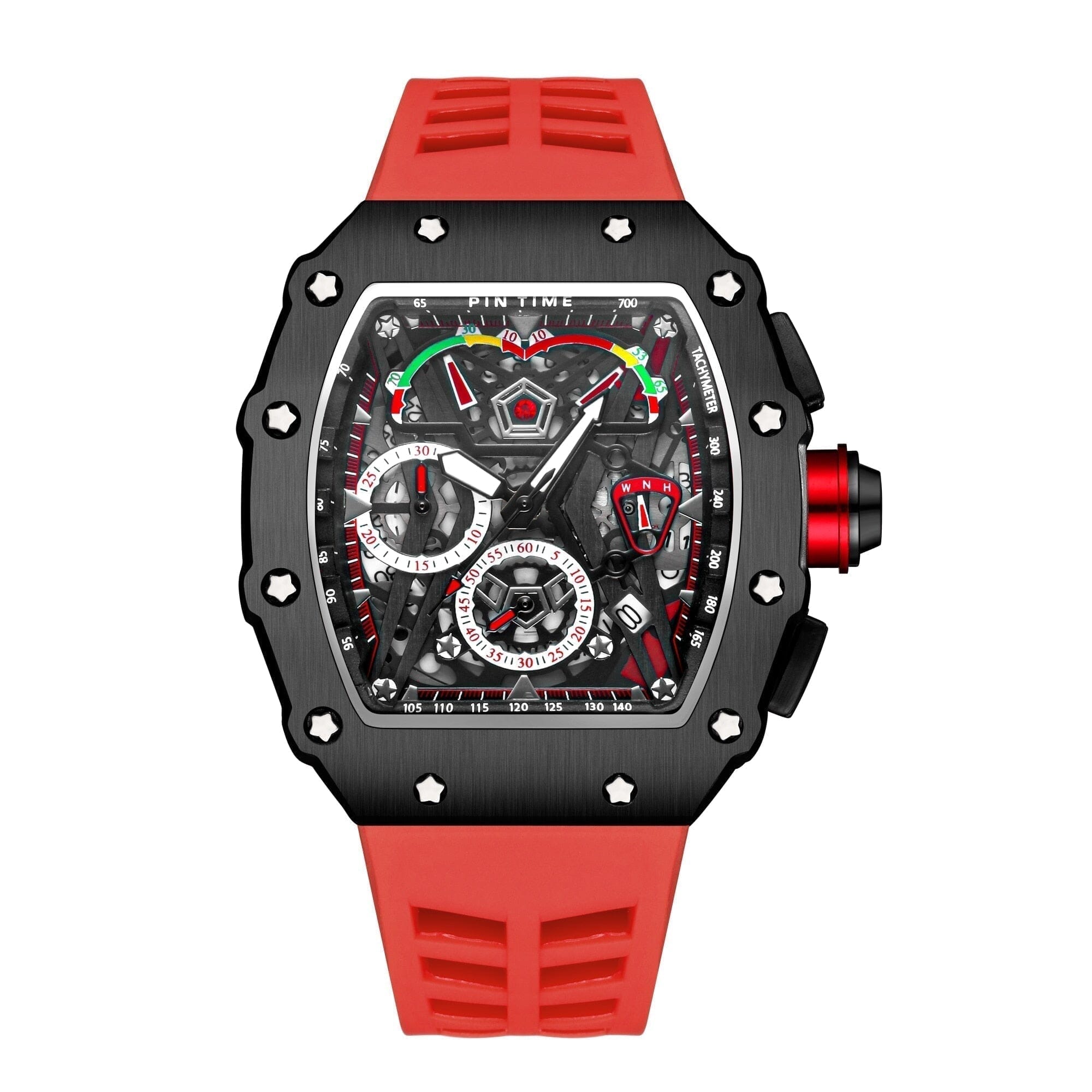 POEDAGAR Watch Pintime 42mm Poedagar Vermond Red 
