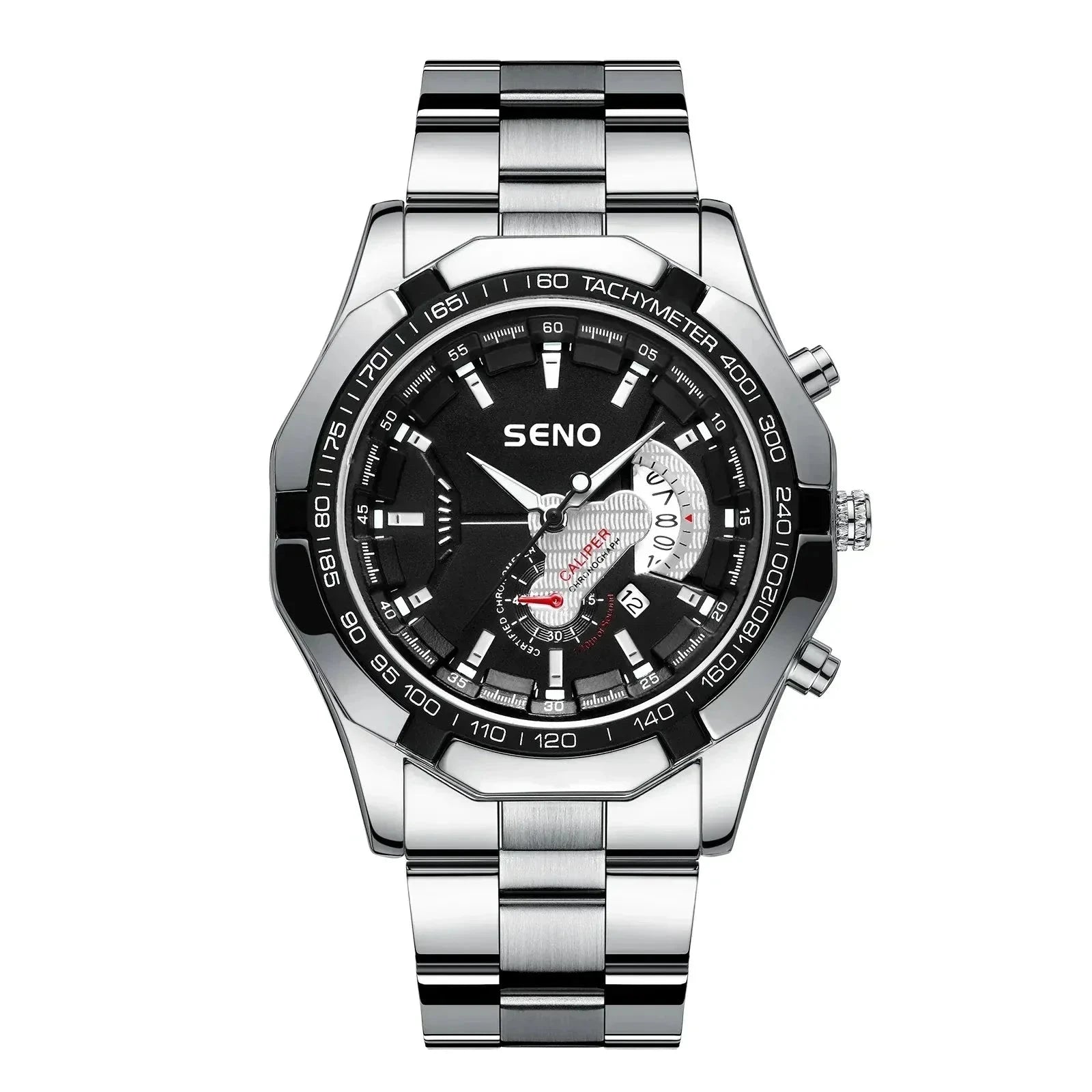 POEDAGAR Watch Seno Poedagar Vermond Silver Black 