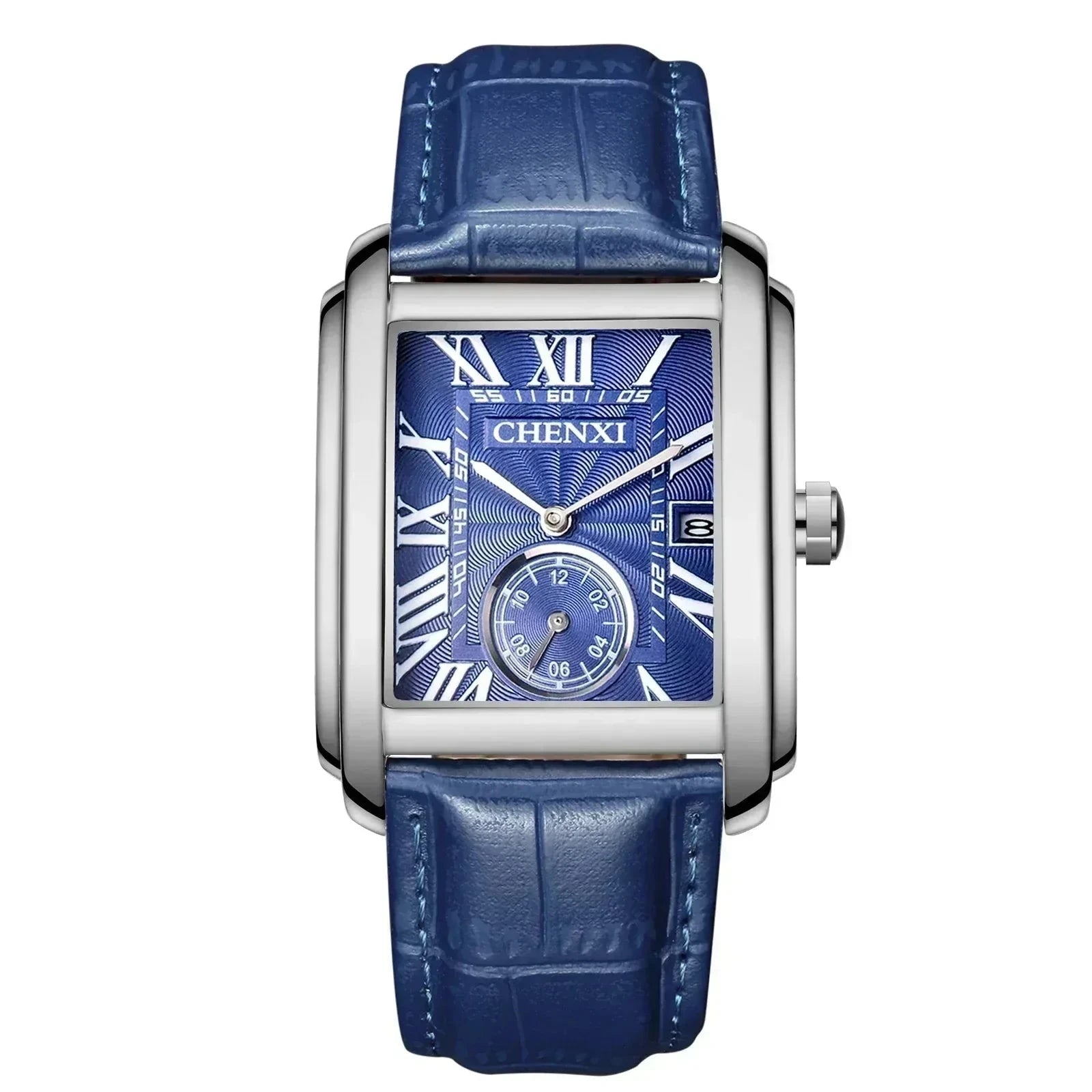 POEDAGAR Watch Vintage Pelle Poedagar Vermond Blue Silver 