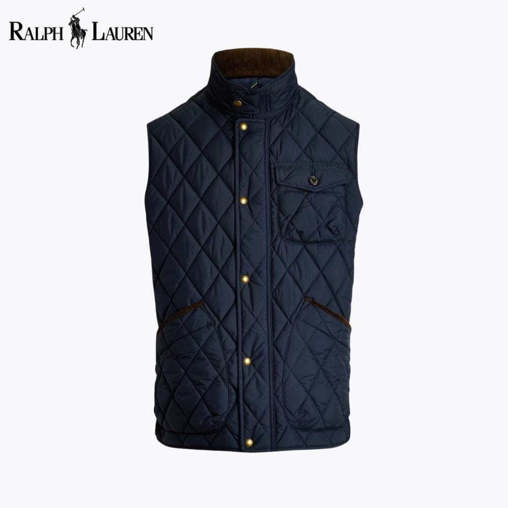 RL Beaton Quilted Utility Gilet Ralph Lauren Vermond College Navy S 