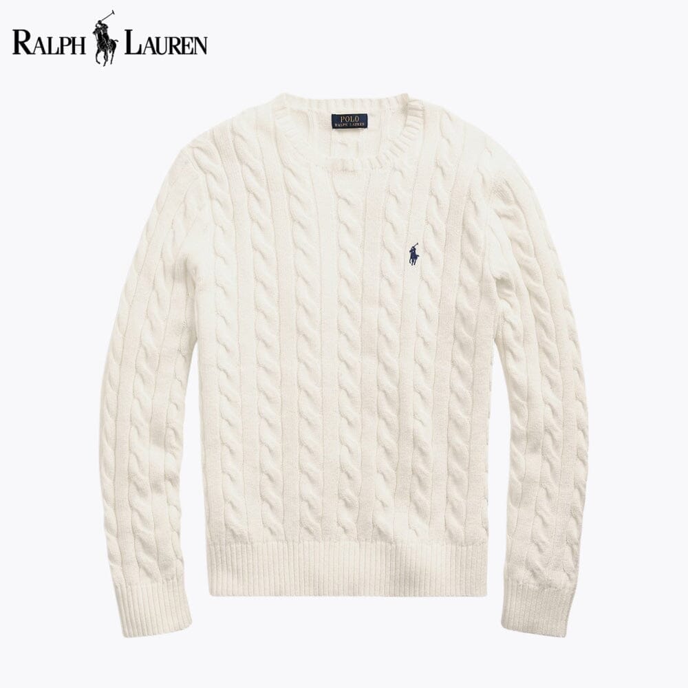 RL Cable-Knit Cotton Jumper Ralph Lauren Vermond Cream S 
