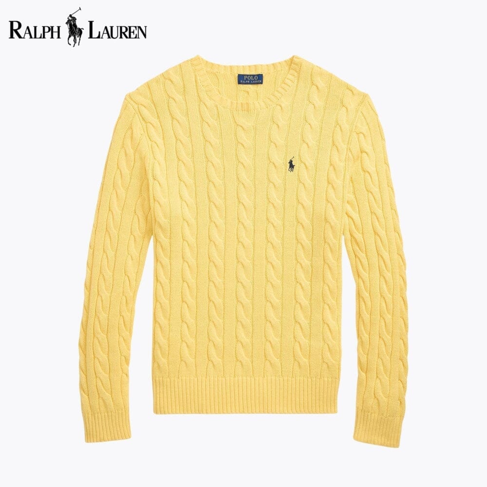 RL Cable-Knit Cotton Jumper Ralph Lauren Vermond Yellow S 