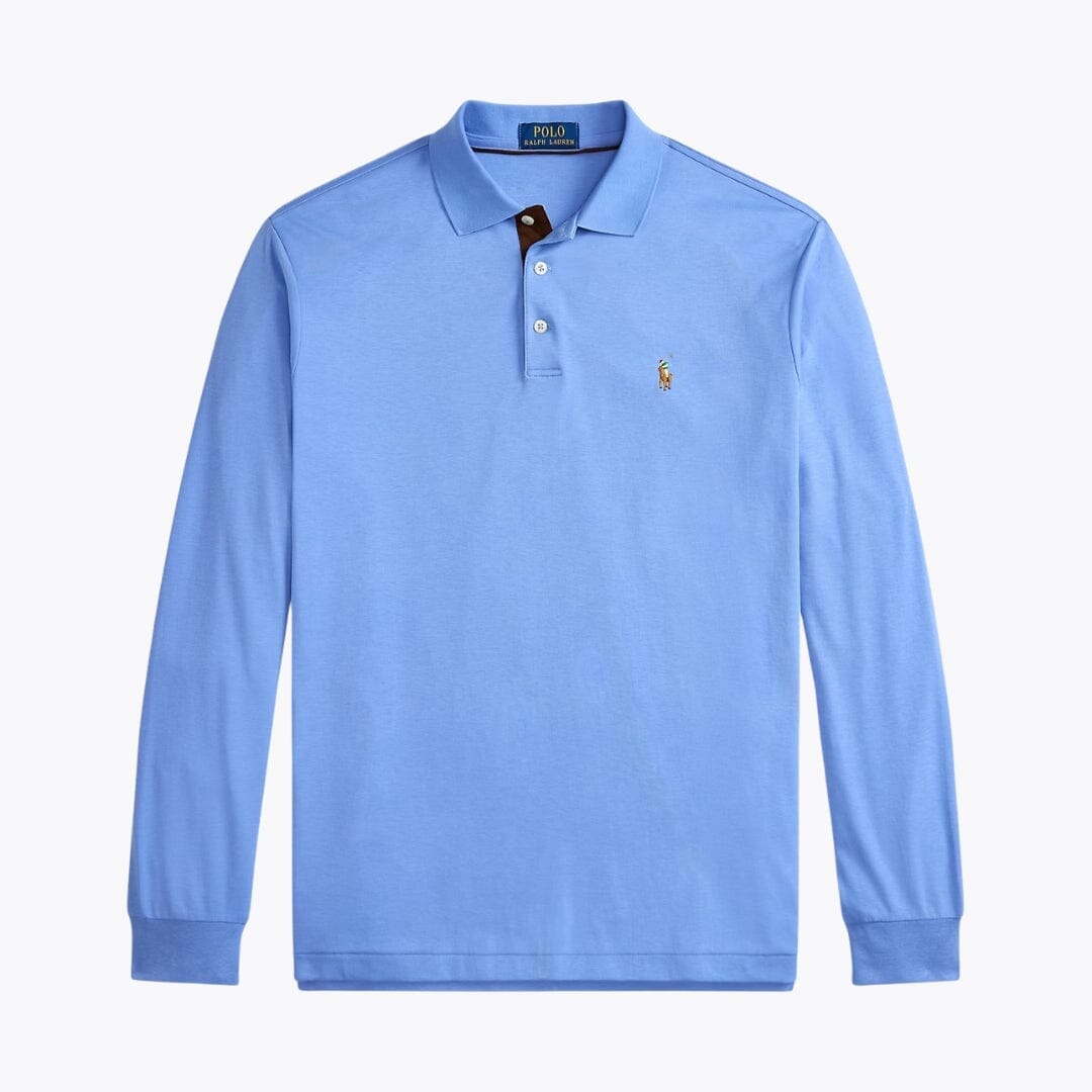 RL Classic Fit Soft Cotton Polo Shirt Ralph Lauren Vermond Fall Blue S 