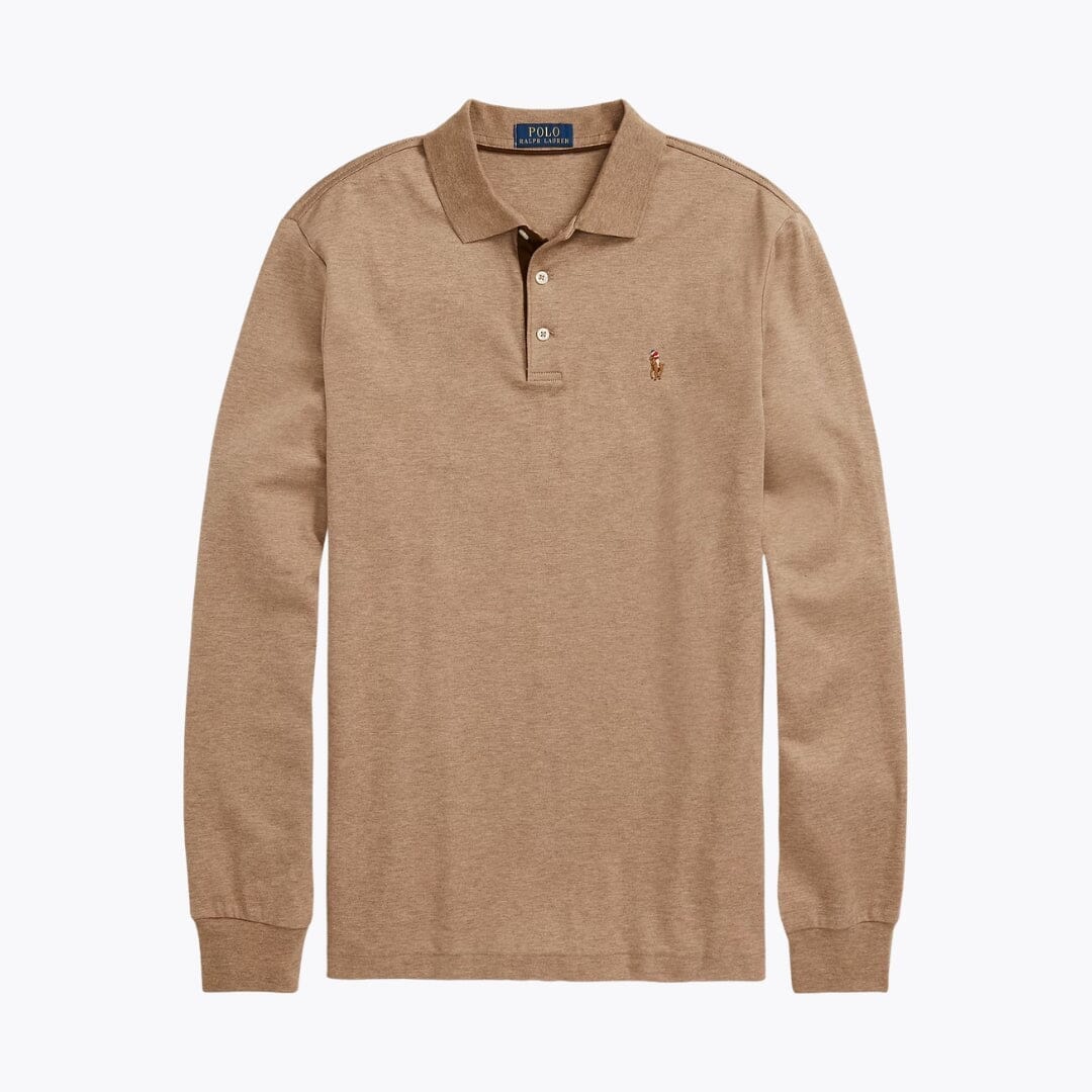 RL Classic Fit Soft Cotton Polo Shirt Ralph Lauren Vermond Grey Cloud Heather S 