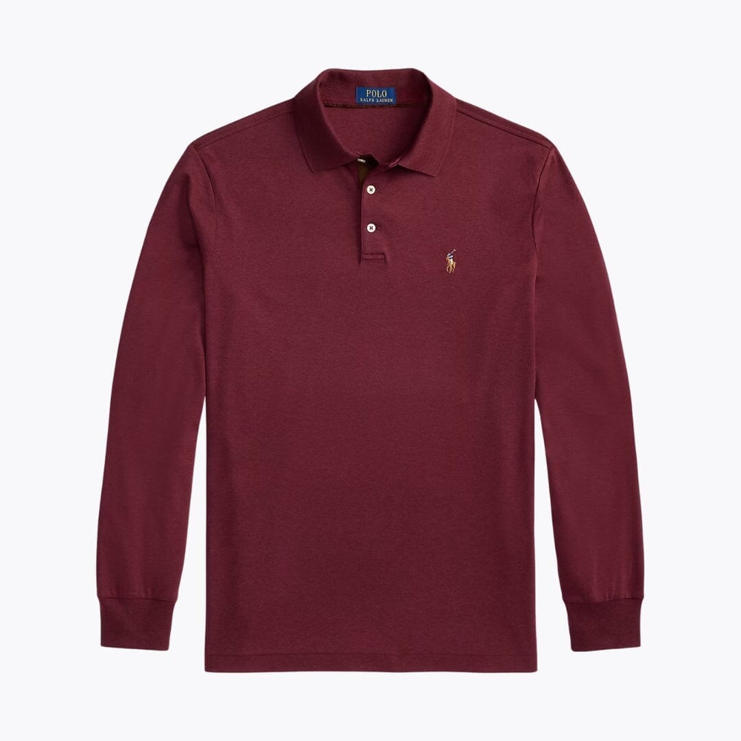 RL Classic Fit Soft Cotton Polo Shirt Ralph Lauren Vermond Spring Wine Heather S 
