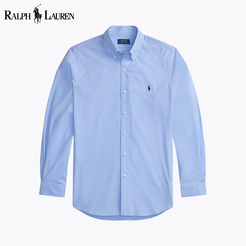 RL Classic Fit Stretch Poplin Shirt Ralph Lauren Vermond Blue S 