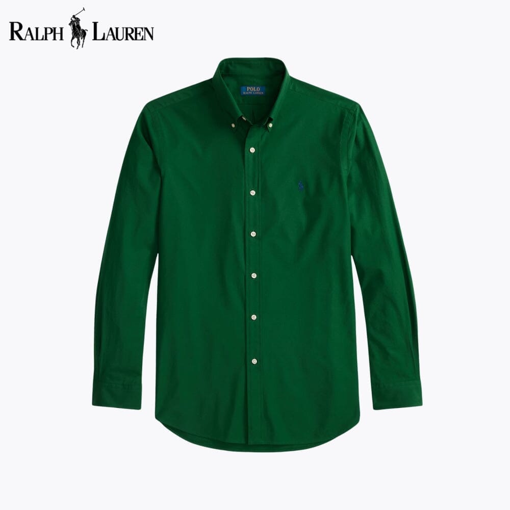 RL Classic Fit Stretch Poplin Shirt Ralph Lauren Vermond Green S 