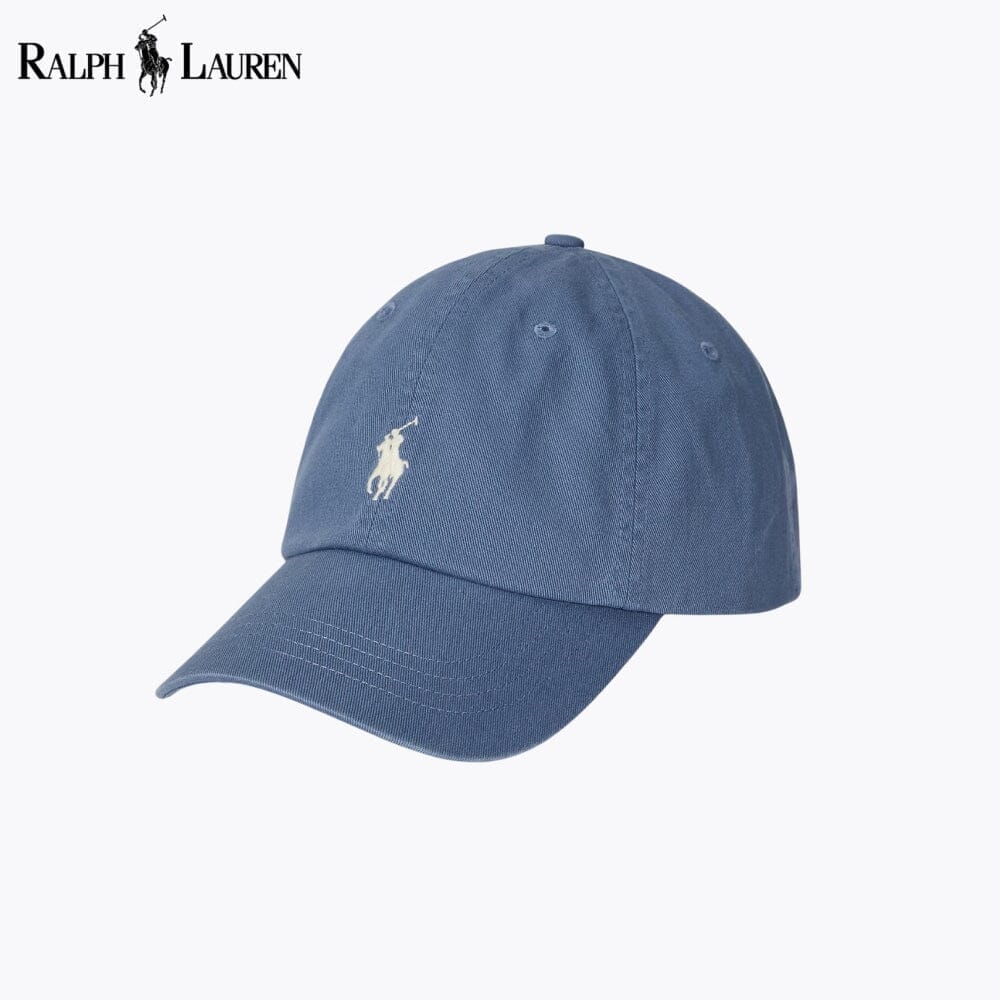 RL Cotton Chino Ball Cap Ralph Lauren Vermond Capri Blue 