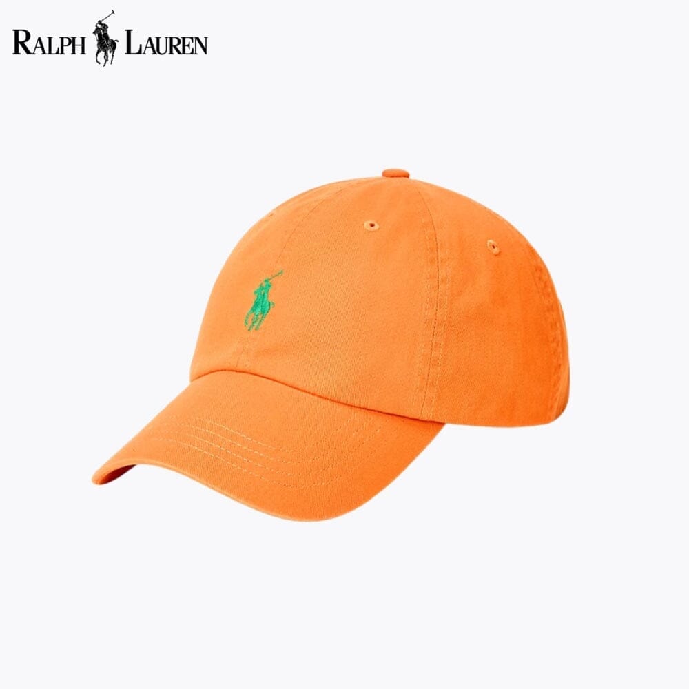 RL Cotton Chino Ball Cap Ralph Lauren Vermond Orange 