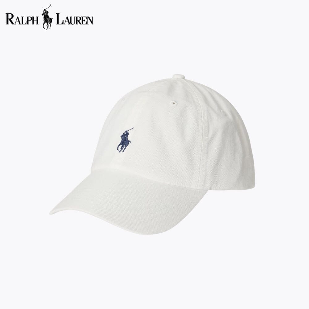RL Cotton Chino Ball Cap Ralph Lauren Vermond White 