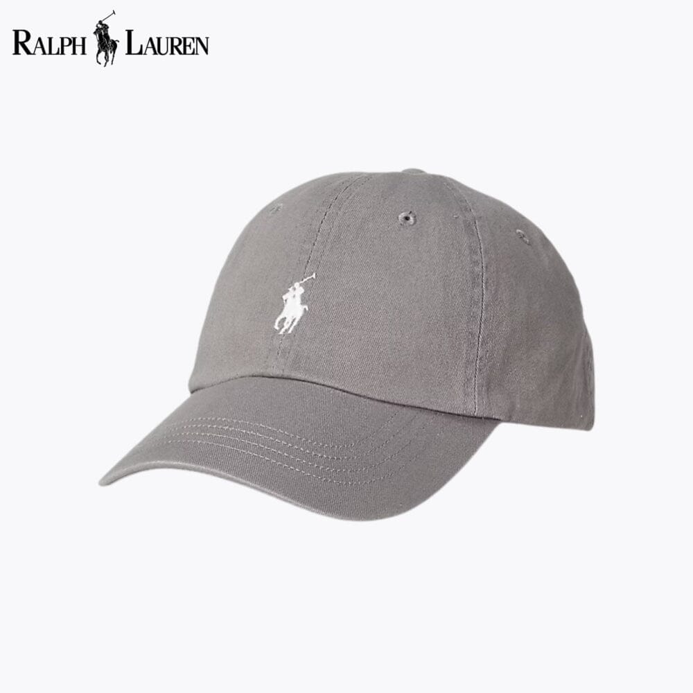 RL Cotton Chino Baseball Cap Ralph Lauren Vermond Grey 