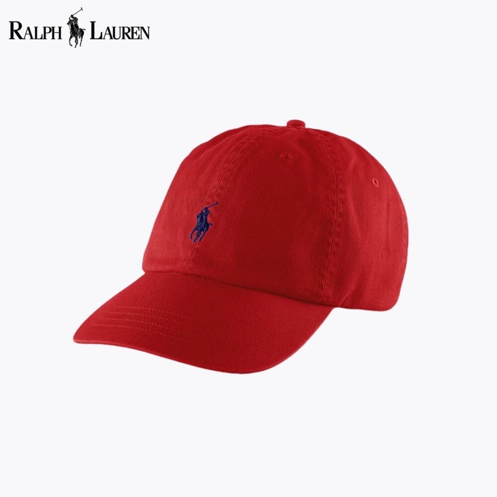 RL Cotton Chino Baseball Cap Ralph Lauren Vermond Red 