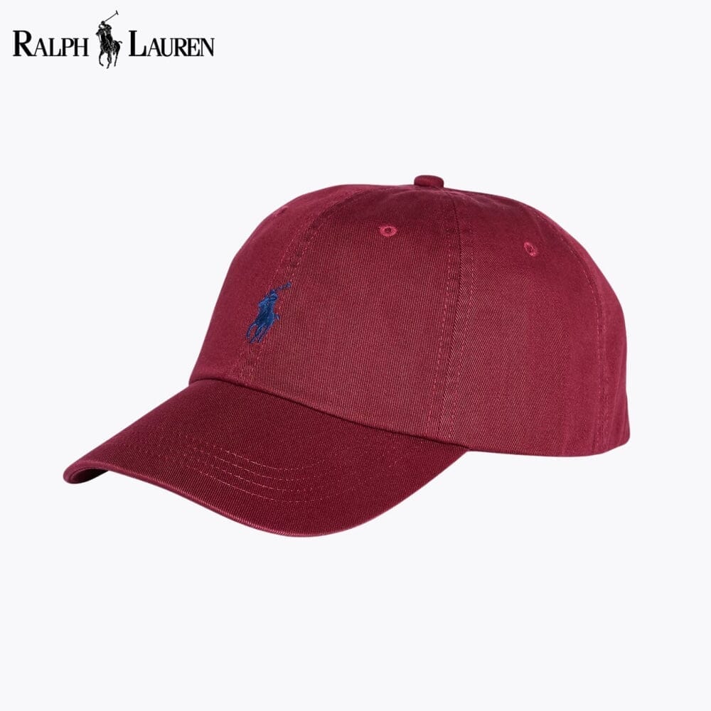 RL Cotton Chino Baseball Cap Ralph Lauren Vermond Wine 
