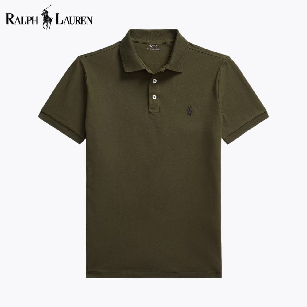 RL Custom Slim Fit Stretch Mesh Polo Shirt Ralph Lauren Vermond Company Olive S 
