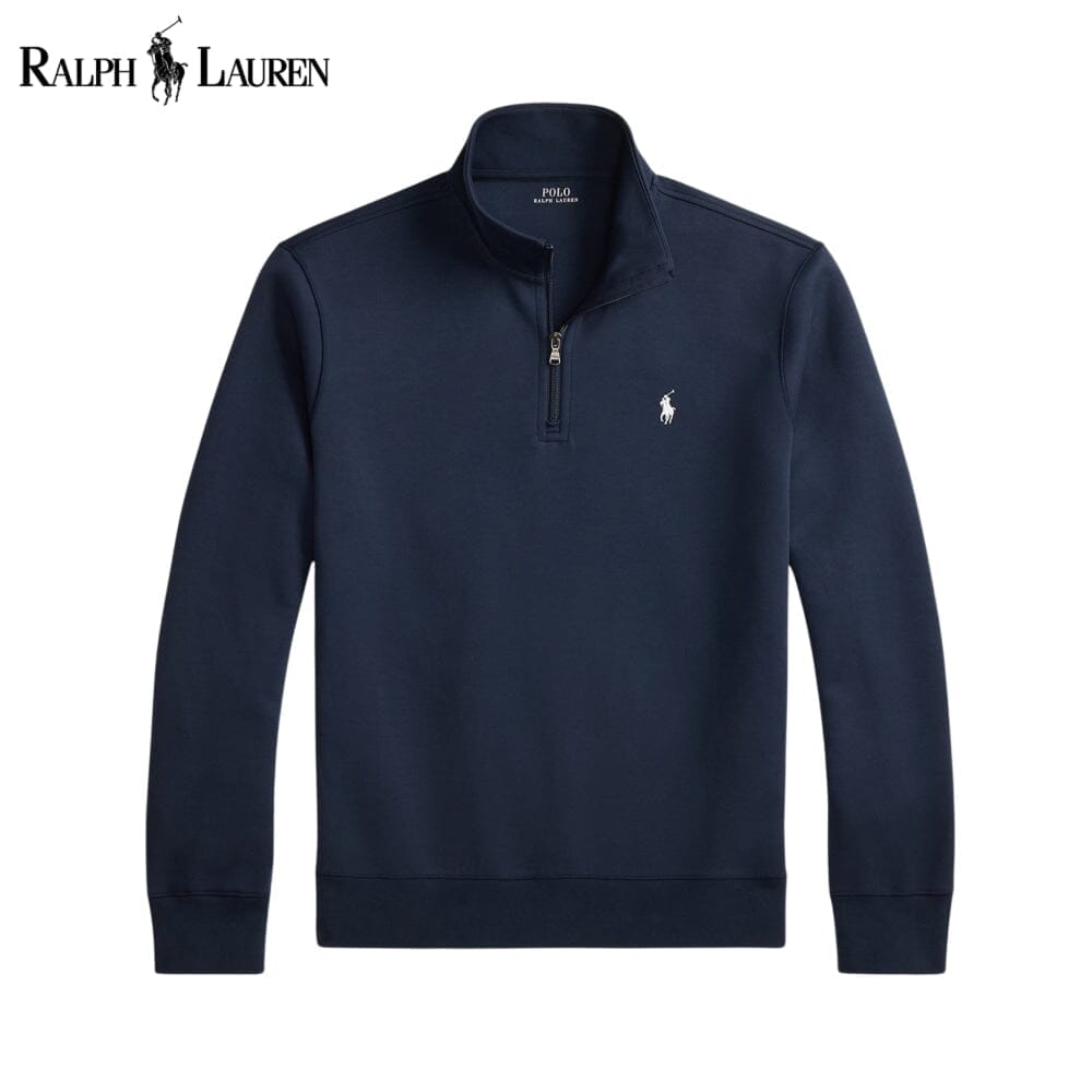 RL Double-Knit Mockneck Pullover Ralph Lauren Vermond Aviator Navy S 