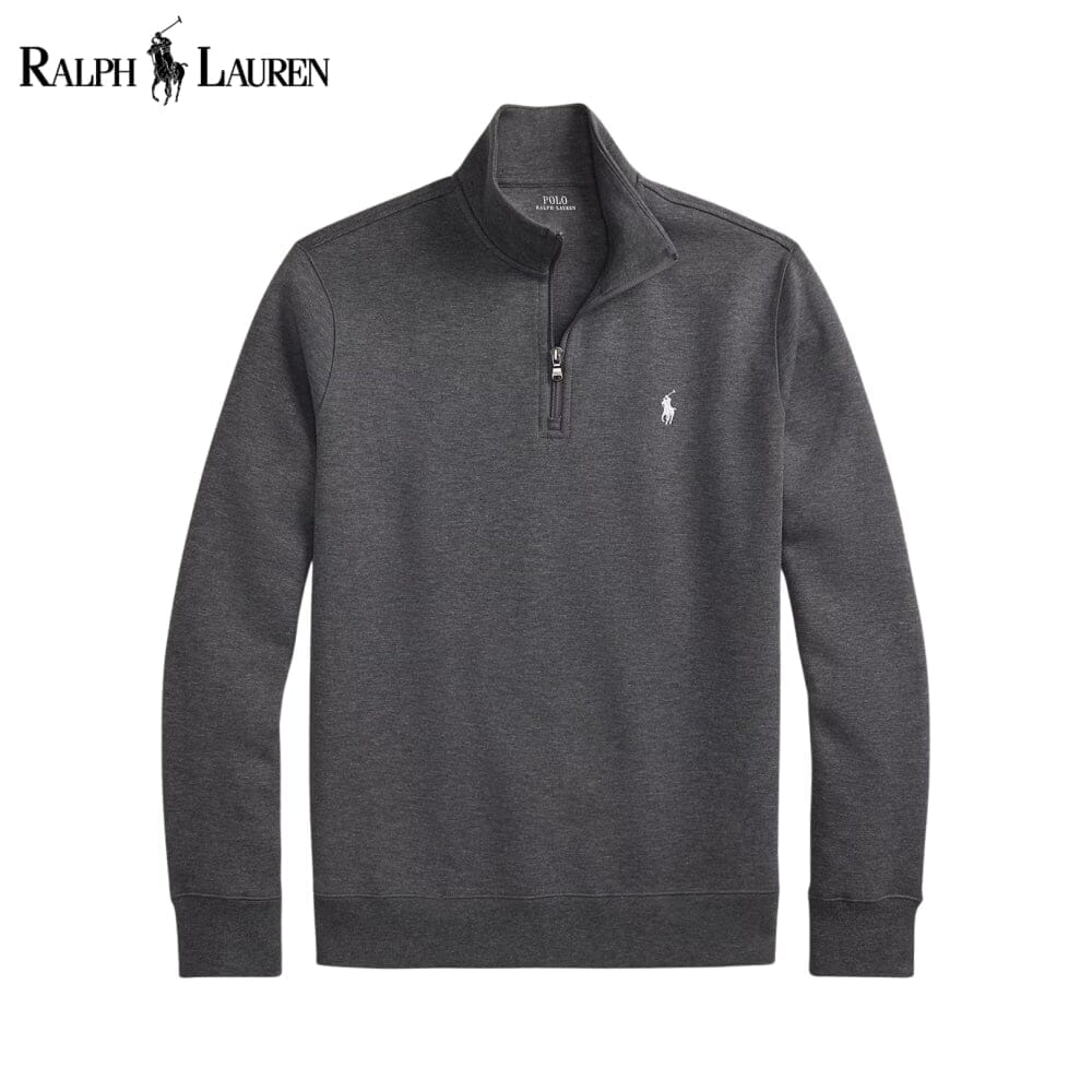RL Double-Knit Mockneck Pullover Ralph Lauren Vermond Barclay Heather S 