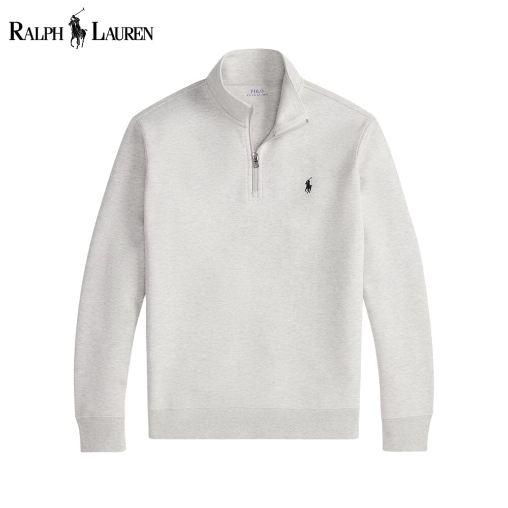 RL Double-Knit Mockneck Pullover Ralph Lauren Vermond Light Sport Heather S 