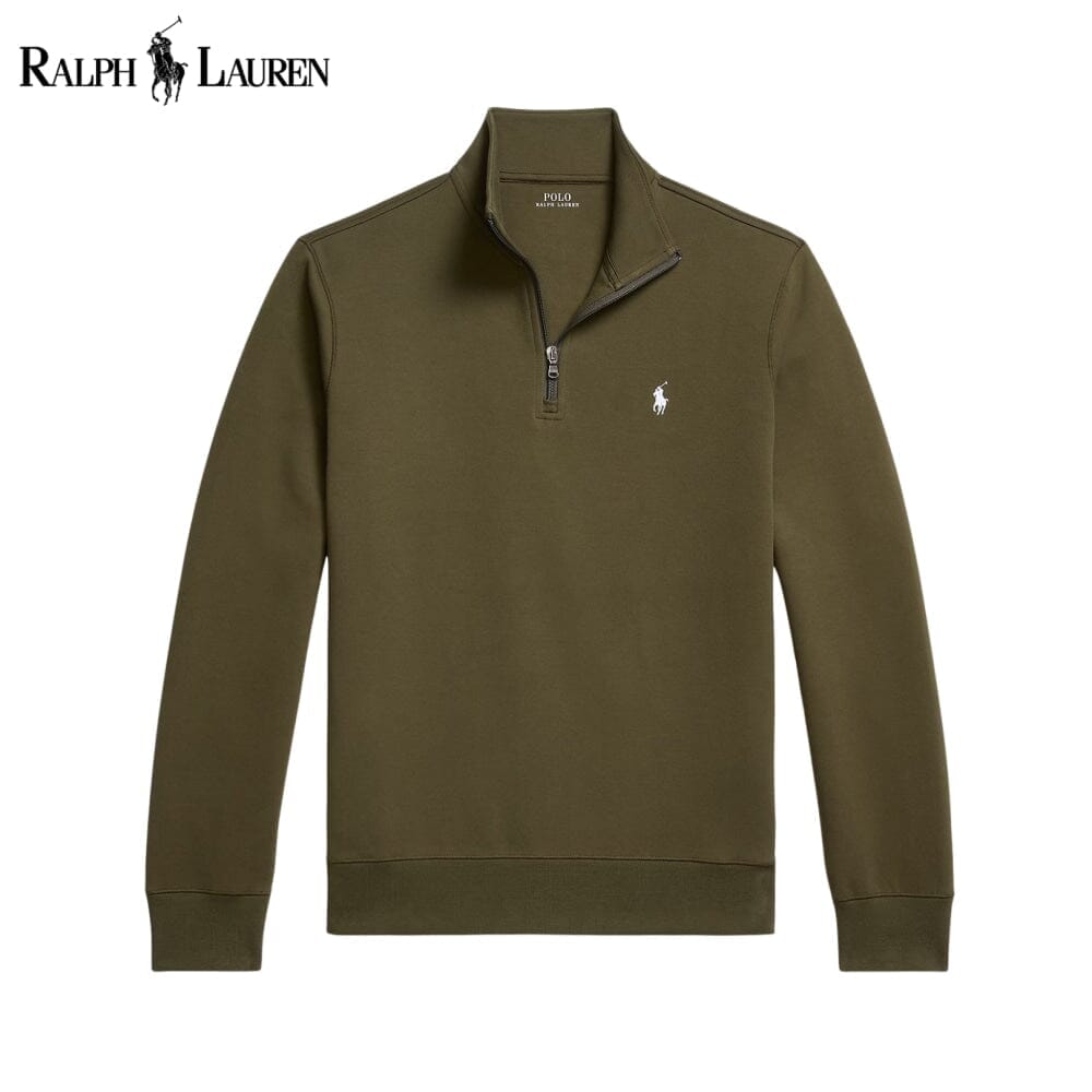 RL Double-Knit Mockneck Pullover Ralph Lauren Vermond Olive S 
