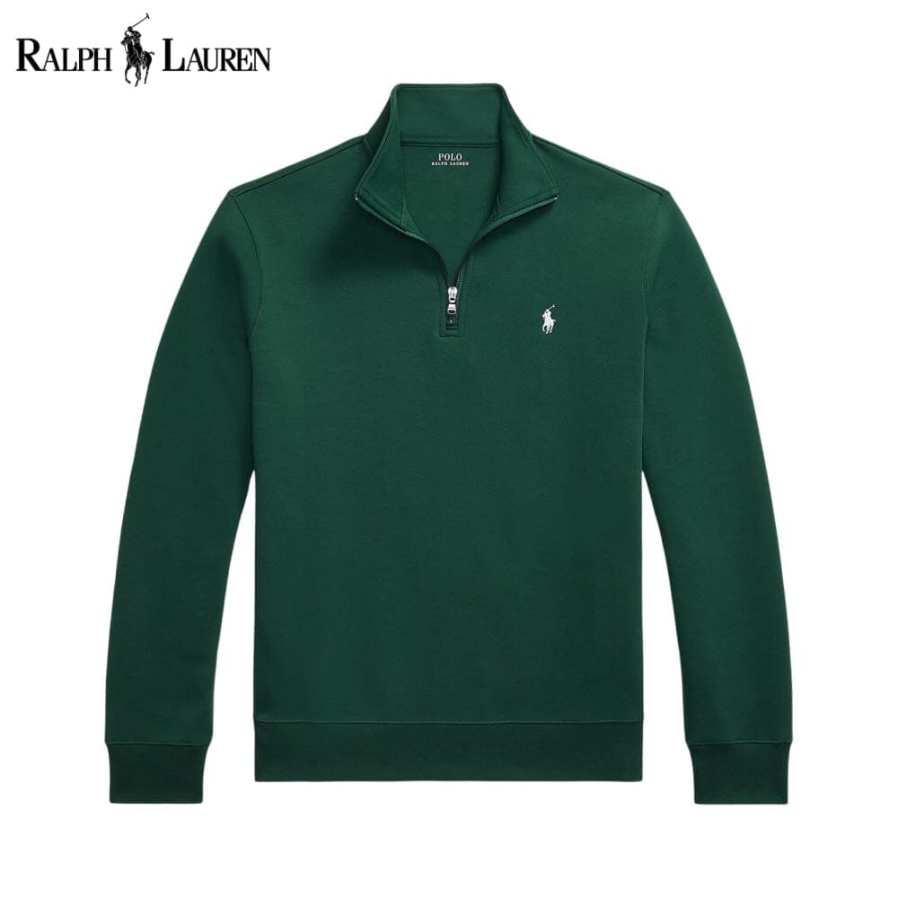 RL Double-Knit Mockneck Pullover Ralph Lauren Vermond Pine Green S 