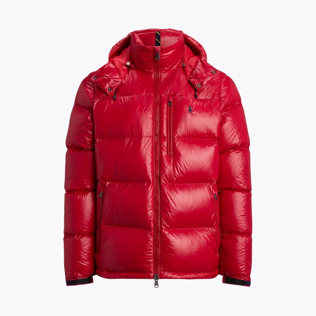 RL Gorham Glossed Down Jacket Ralph Lauren Vermond Red Glossy S 