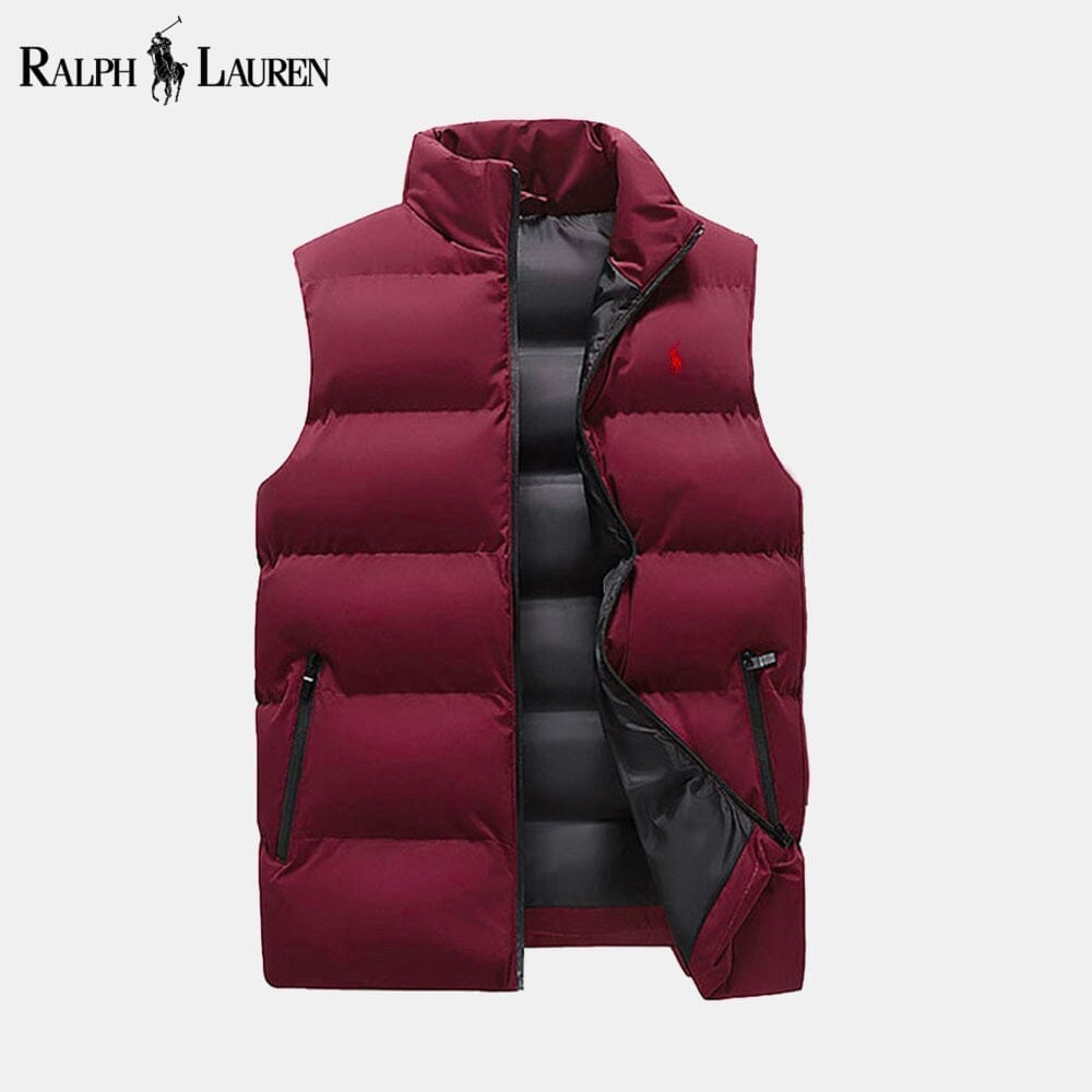 RL Insulated Down Puffer Waistcoat Ralph Lauren Vermond Military Red S 