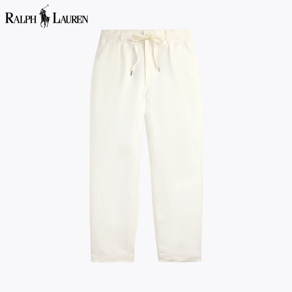 RL Lateef Relaxed Fit Pleated Linen Pant Ralph Lauren Vermond Cream 28 