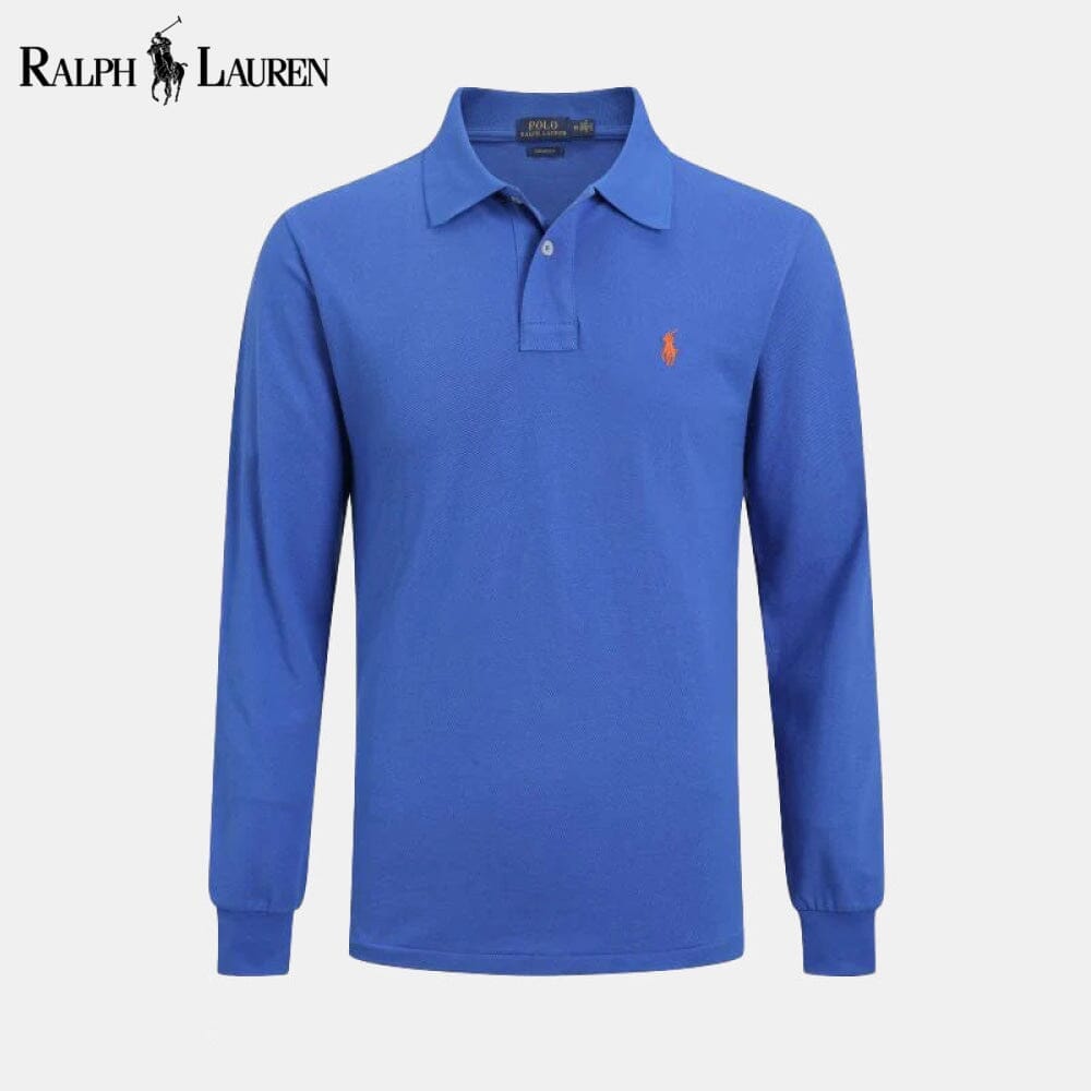 RL Long Slim Fit Dress Shirt Ralph Lauren Vermond Blue S 