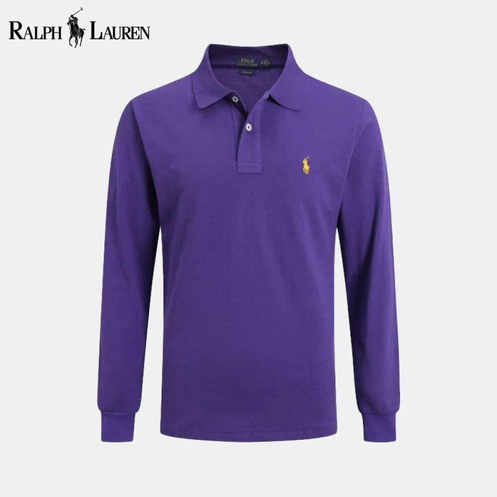 RL Long Slim Fit Dress Shirt Ralph Lauren Vermond Purple S 