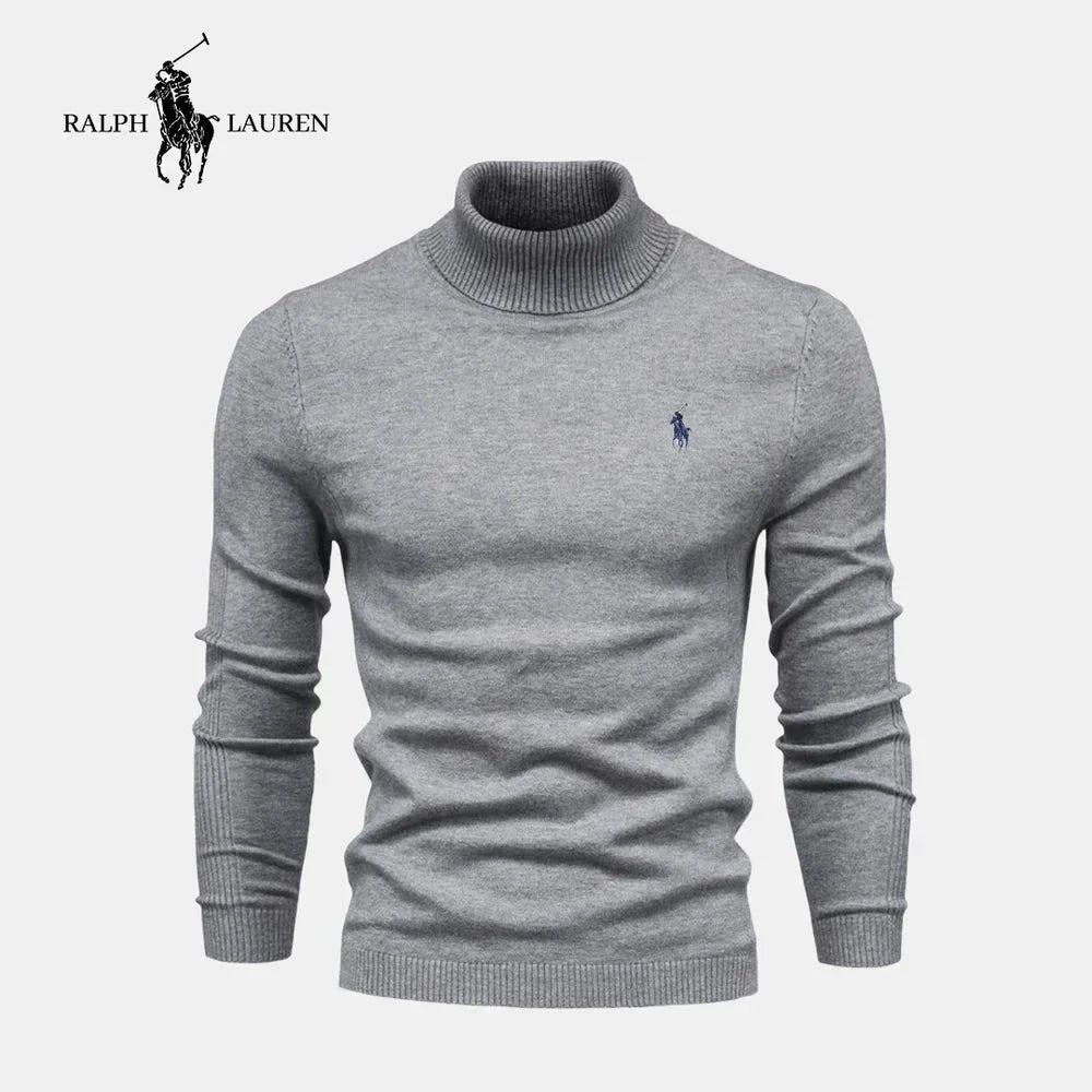 RL Men's Turtleneck Sweater (Clearance) Ralph Lauren Vermond Gray S 
