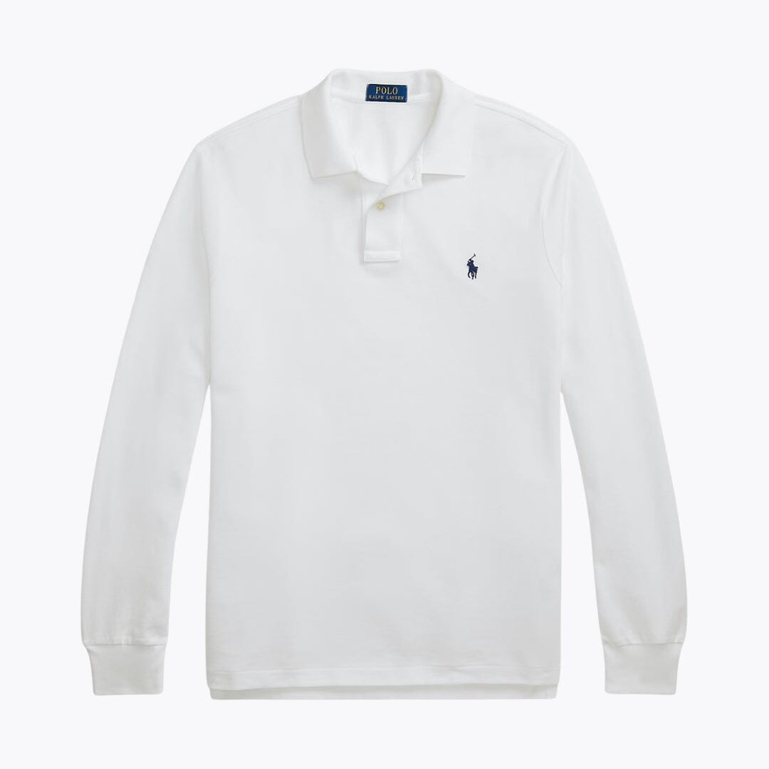 RL Mesh Long-Sleeve Polo Shirt Ralph Lauren Vermond White S 