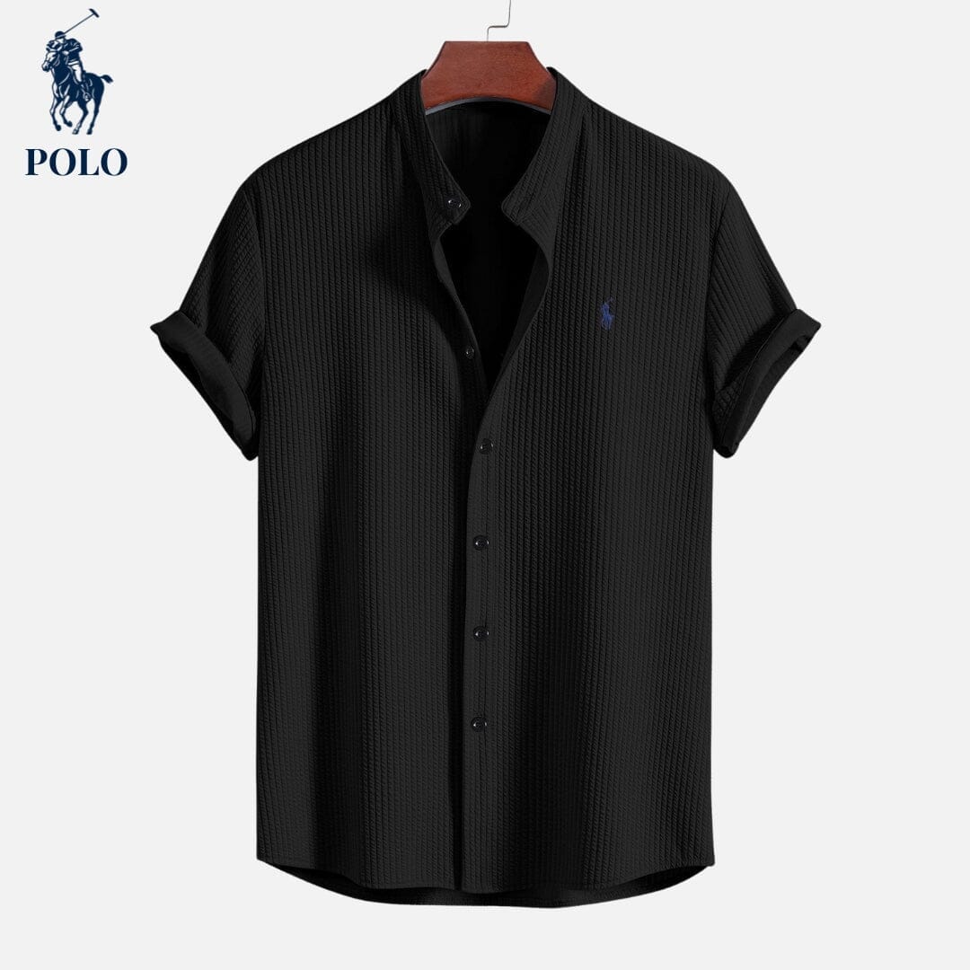 RL Polo Hampton Collar Shirt Ralph Lauren Vermond Black S 