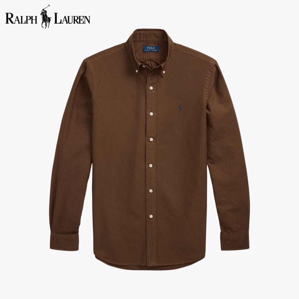 RL Slim Fit Garment-Dyed Oxford Shirt Ralph Lauren Vermond Grown S 