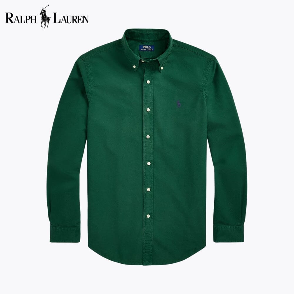 RL Slim Fit Garment-Dyed Oxford Shirt Ralph Lauren Vermond New Forest S 