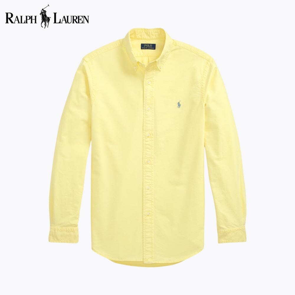 RL Slim Fit Garment-Dyed Oxford Shirt Ralph Lauren Vermond Yellow S 