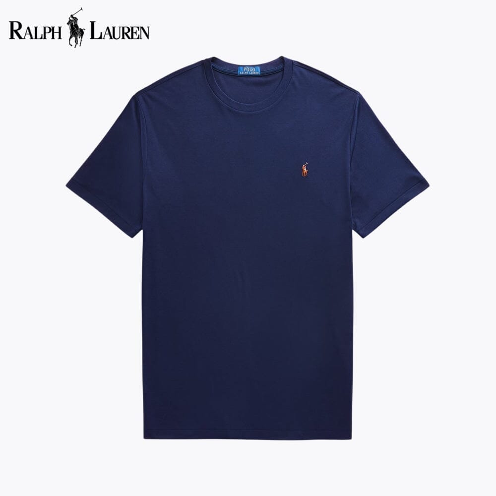 RL Soft Cotton Crewneck T-Shirt Ralph Lauren Vermond Blue Navy S 