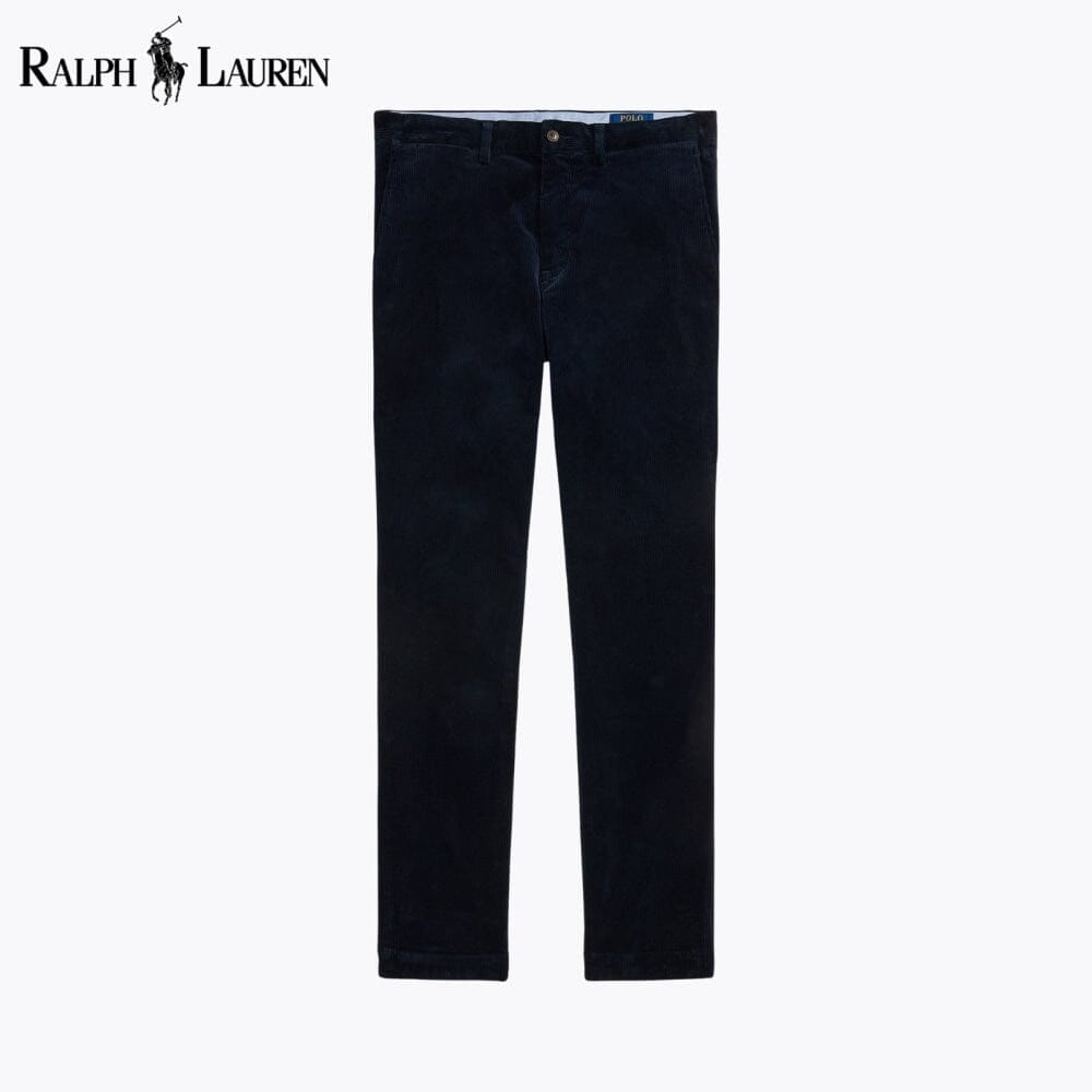 RL Straight Fit Stretch Corduroy Pant Ralph Lauren Vermond Blue Navy 28 